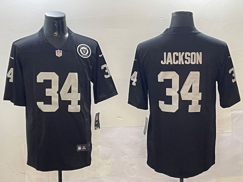 Men Oakland Raiders #34 Jackson Second generation 2024 Nike Limited NFL Jersey style 0108->san francisco 49ers->NFL Jersey